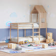 Vidaxl kinderbedhuisje 55x84x132 cm massief grenenhout
