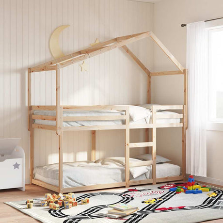 Vidaxl kinderbedhuisje 203x80,5x142 cm massief grenenhout