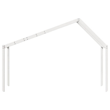 Vidaxl kinderbedhuisje 203x80,5x142 cm massief grenenhout wit