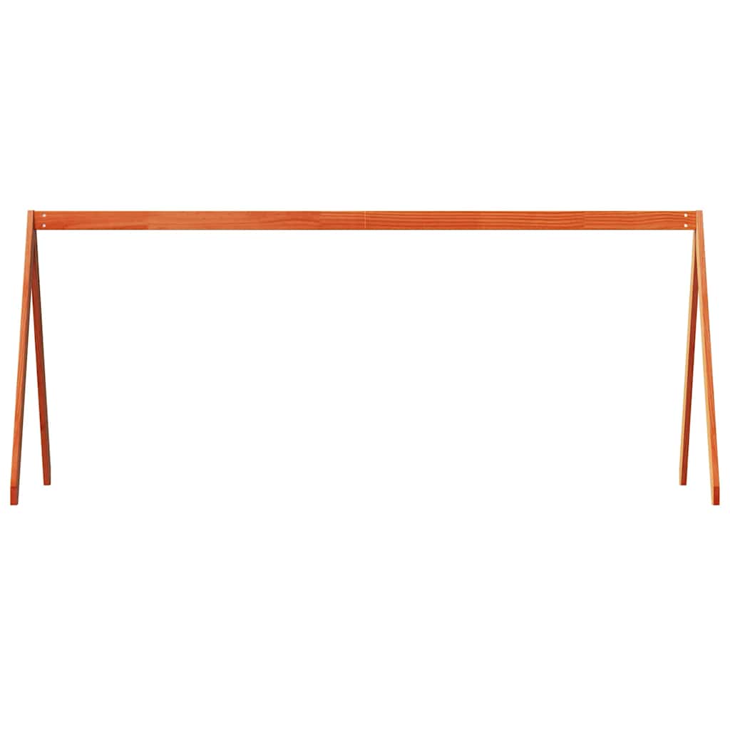 Vidaxl kinderbedhuisje 209x95,5x88 cm massief grenenhout wasbruin