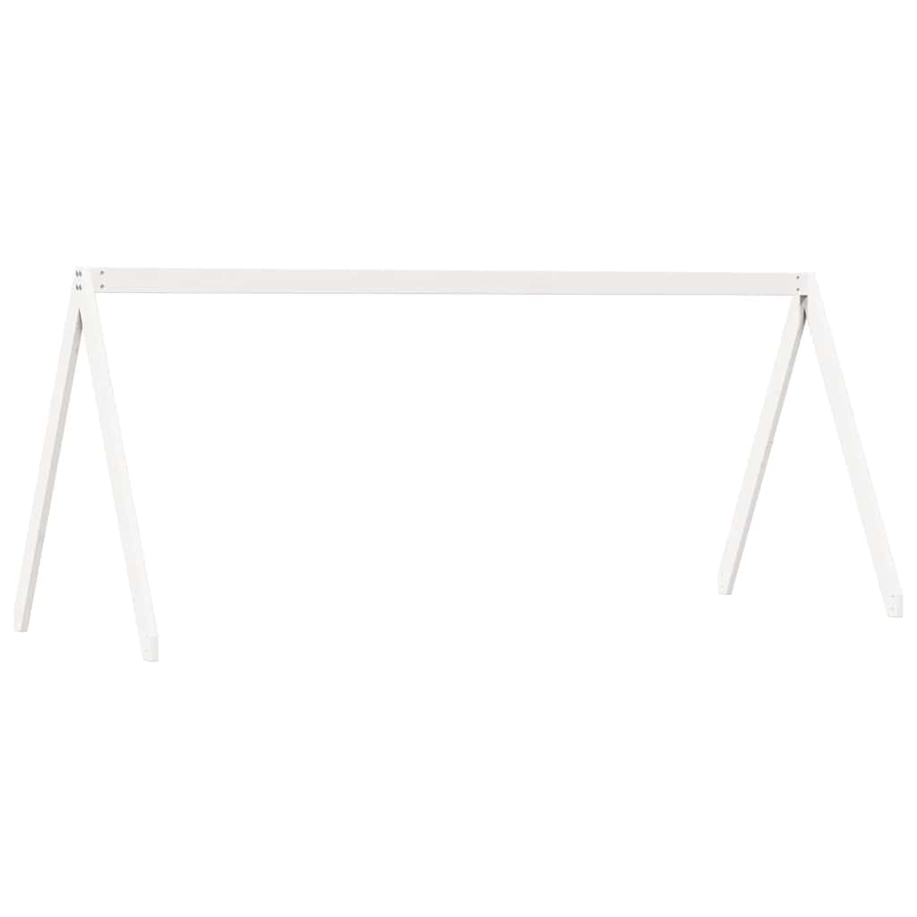 Vidaxl kinderbedhuisje 199x95,5x88 cm massief grenenhout wit