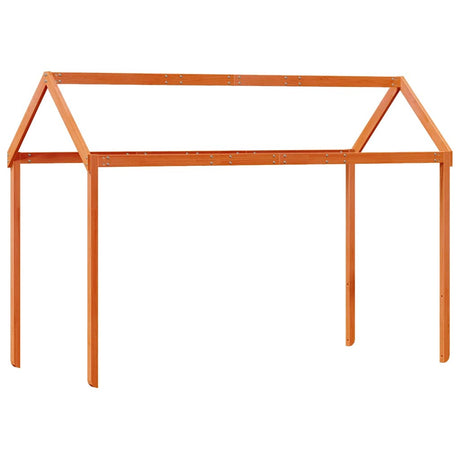 Vidaxl kinderbedhuisje 217x95,5x159 cm massief grenenhout wasbruin