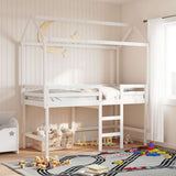 Vidaxl kinderbedhuisje 217x85,5x154 cm massief grenenhout wit