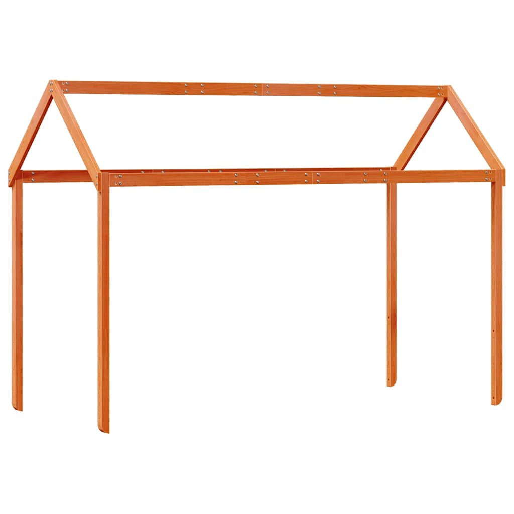 Vidaxl kinderbedhuisje 207x80,5x151,5 cm massief grenenhout wasbruin