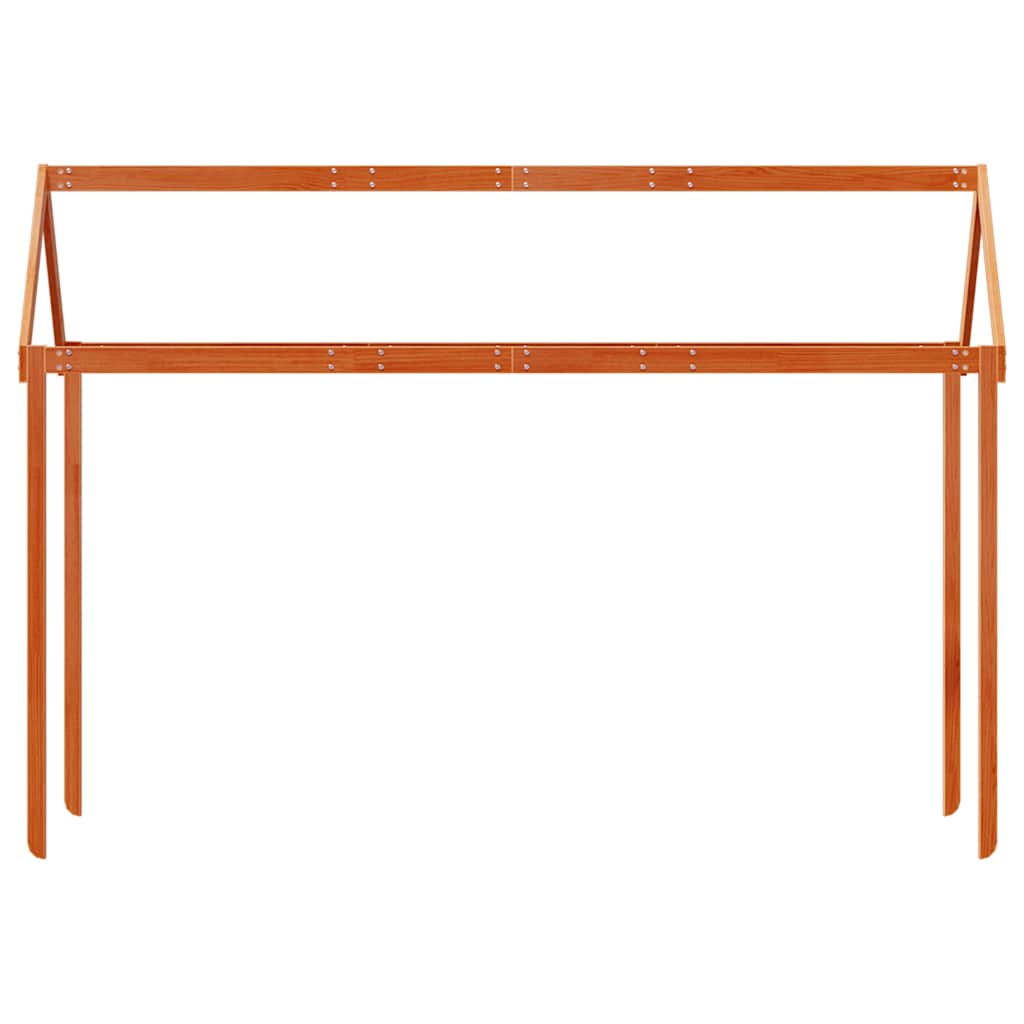 Vidaxl kinderbedhuisje 207x80,5x151,5 cm massief grenenhout wasbruin