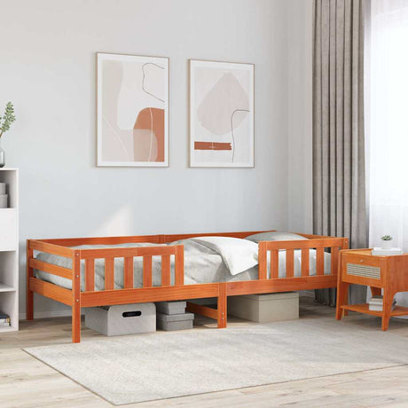 Vidaxl bedframe zonder matras massief grenenhout wasbruin 100x200 cm