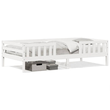 Vidaxl bedframe zonder matras massief grenenhout wit 90x200 cm