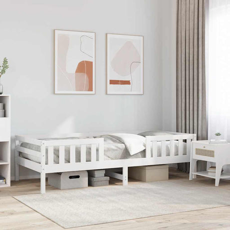 Vidaxl bedframe zonder matras massief grenenhout wit 80x200 cm