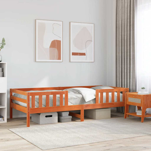 Vidaxl bedframe zonder matras massief grenenhout wasbruin 80x200 cm