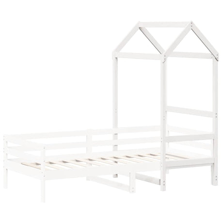Vidaxl kinderbedhuisje 118x70x176,5 cm massief grenenhout wit