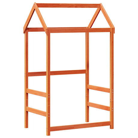 Vidaxl kinderbedhuisje 108x70x176,5 cm massief grenenhout wasbruin