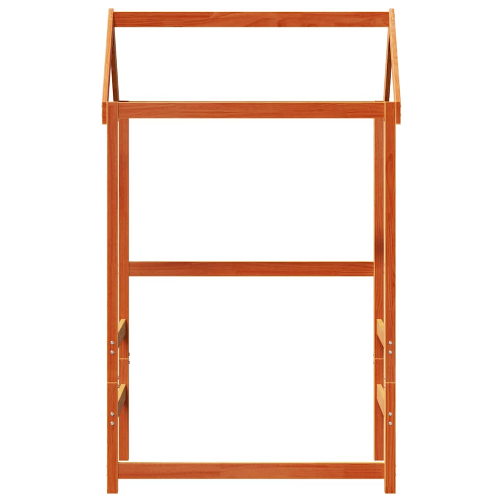 Vidaxl kinderbedhuisje 108x70x176,5 cm massief grenenhout wasbruin