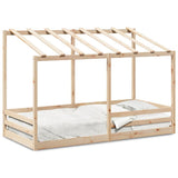 Vidaxl kinderbed met bedhuis 80x200 cm massief grenenhout