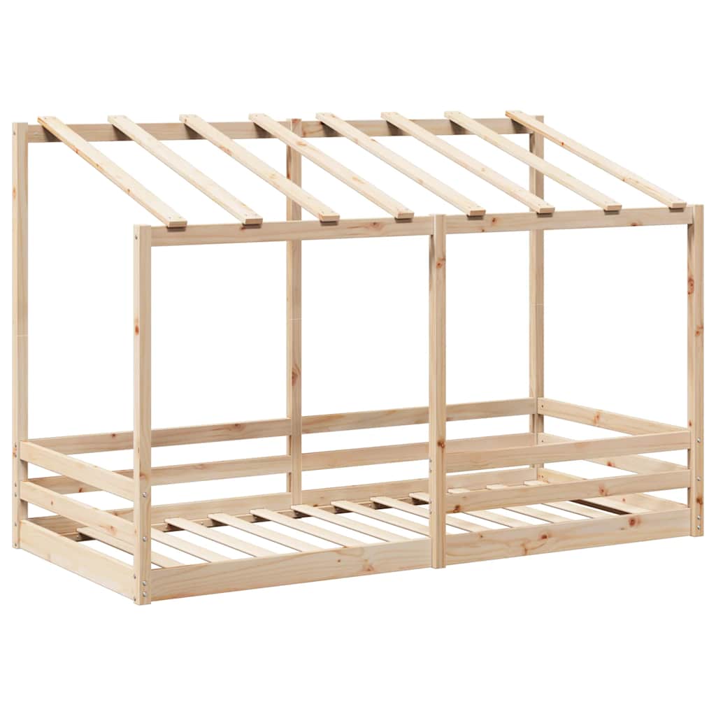 Vidaxl kinderbed met bedhuis 80x200 cm massief grenenhout