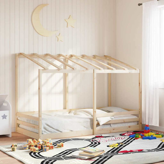 Vidaxl kinderbed met bedhuis 80x200 cm massief grenenhout