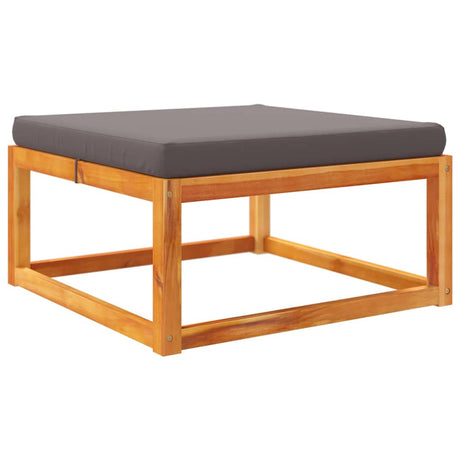 Vidaxl tuinvoetenbank met kussen 65x65x29 massief acaciahout