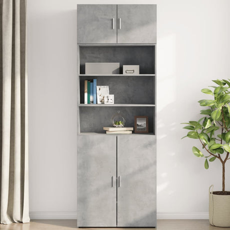 Vidaxl wandkast 80x42,5x40 cm bewerkt hout betongrijs