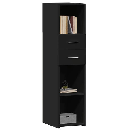 Vidaxl hoge kast 30x42,5x124 cm bewerkt hout zwart