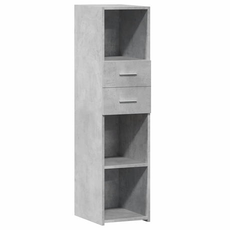 Vidaxl hoge kast 30x42,5x124 cm bewerkt hout betongrijs