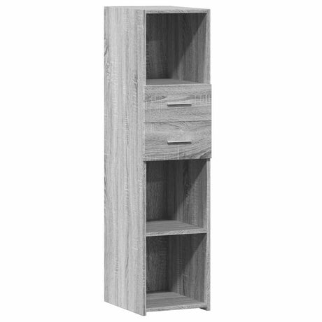 Vidaxl hoge kast 30x42,5x124 cm bewerkt hout grijs sonoma eikenkleur