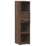 Vidaxl hoge kast 30x42,5x124 cm bewerkt hout bruin eikenkleurig