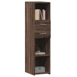 Vidaxl hoge kast 30x42,5x124 cm bewerkt hout bruin eikenkleurig