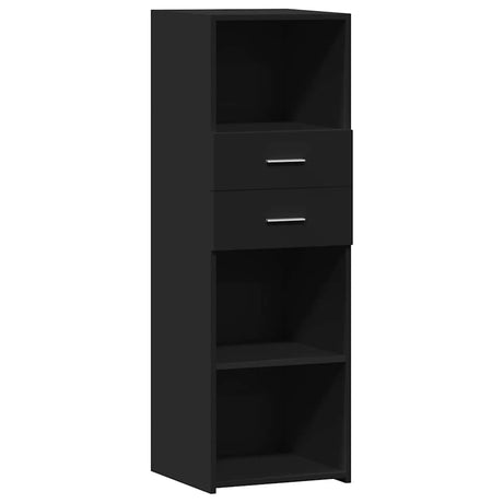 Vidaxl hoge kast 40x42,5x124 cm bewerkt hout zwart