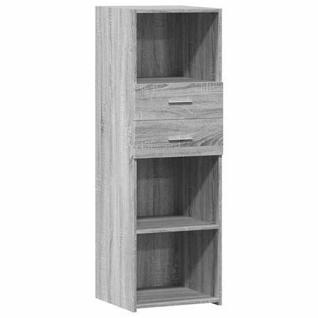 Vidaxl hoge kast 40x42,5x124 cm bewerkt hout grijs sonoma eikenkleurig