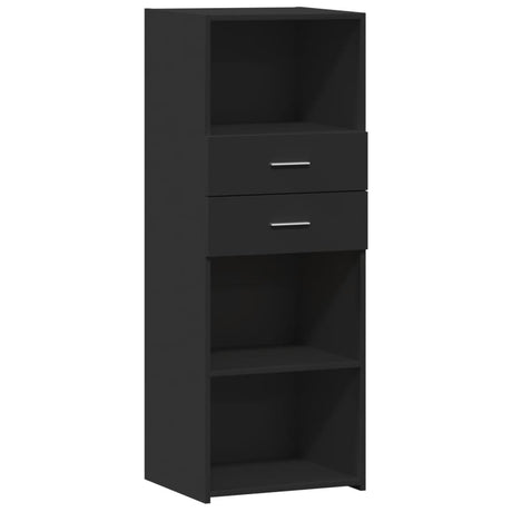 Vidaxl hoge kast 45x42,5x124 cm bewerkt hout zwart