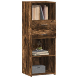 Vidaxl hoge kast 45x42,5x124 cm bewerkt hout gerookt eikenkleurig