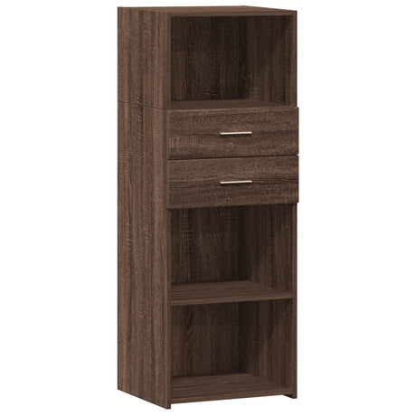 Vidaxl hoge kast 45x42,5x124 cm bewerkt hout bruin eikenkleurig
