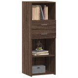 Vidaxl hoge kast 45x42,5x124 cm bewerkt hout bruin eikenkleurig