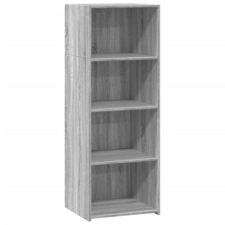 Vidaxl hoge kast 45x41x124 cm bewerkt hout grijs sonoma eikenkleurig
