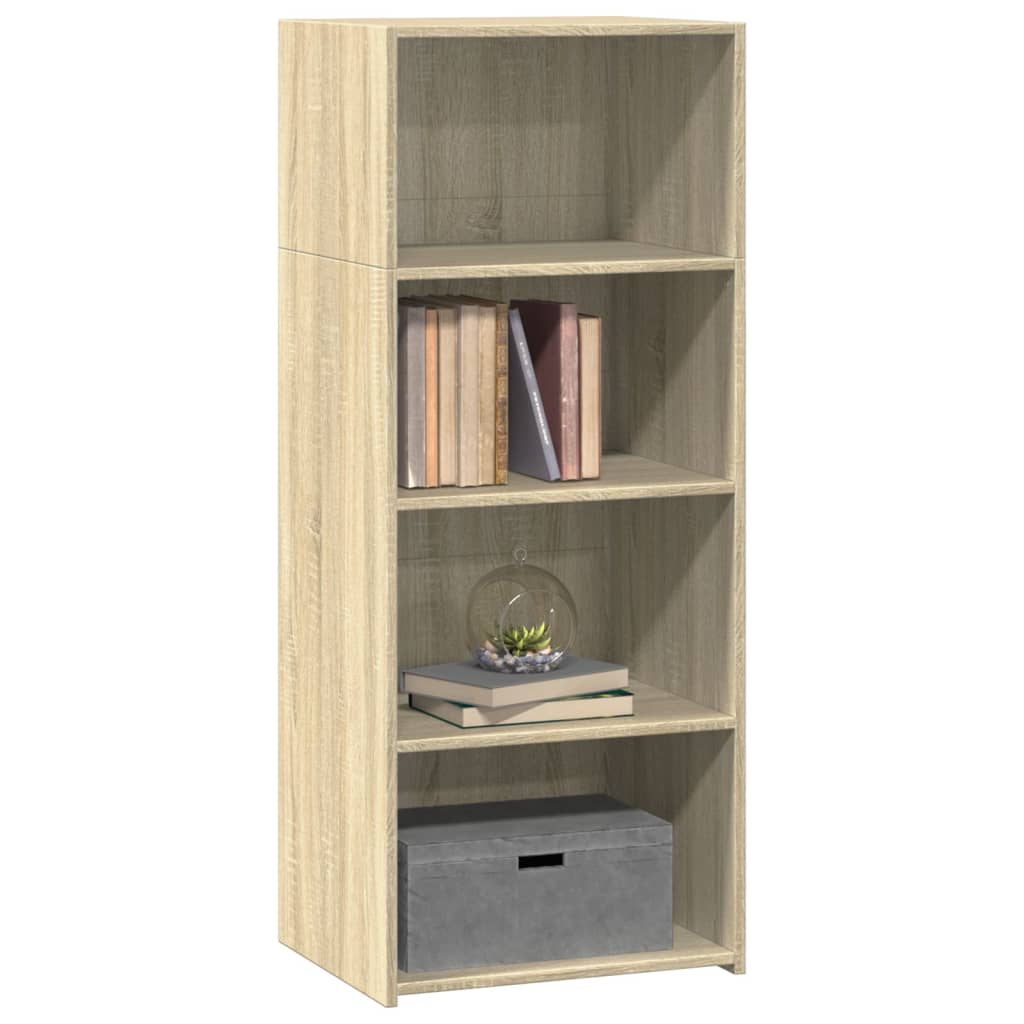 Vidaxl hoge kast 50x41x124 cm bewerkt hout sonoma eikenkleurig
