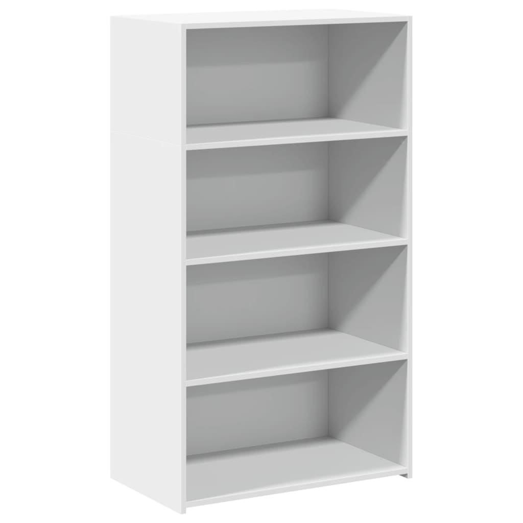 Vidaxl hoge kast 70x41x124 cm bewerkt hout wit