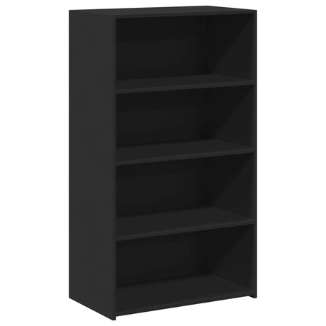 Vidaxl hoge kast 70x41x124 cm bewerkt hout zwart