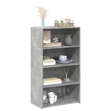 Vidaxl hoge kast 70x41x124 cm bewerkt hout betongrijs