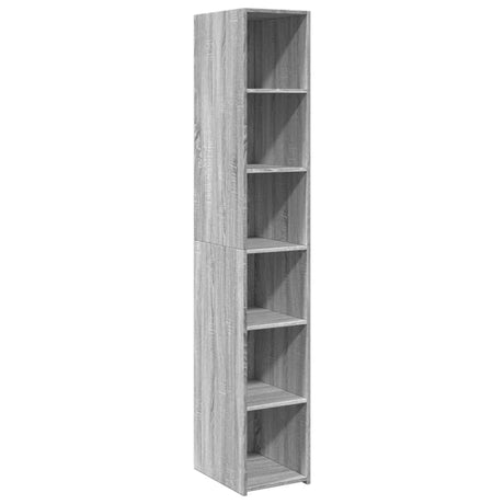 Vidaxl hoge kast 30x41x185 cm bewerkt hout grijs sonoma eikenkleurig