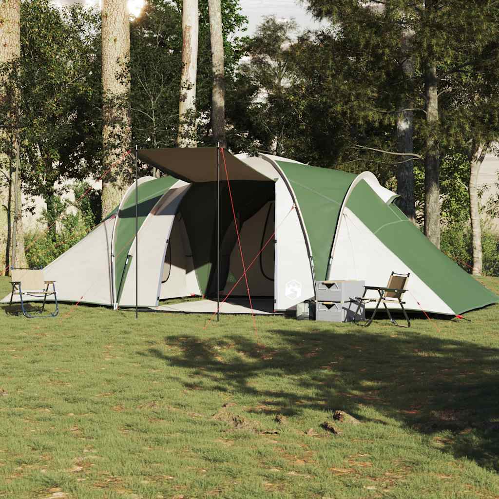 Vidaxl Dome Tenda a 6 persone impermeabile verde