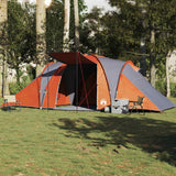 Vidaxl Dome Tent de 6 personas impermeables grises y naranja