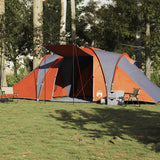 Vidaxl Dome Stan 6-Person Waterproof Grey and Orange