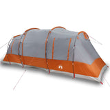 Tente de tunnel Vidaxl Gris imperméable de 6 personnes