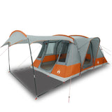 Vidaxl Tunnel Tent à 5 personnes étanche gris et orange