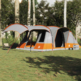 Vidaxl Tunnel Tent à 5 personnes étanche gris et orange