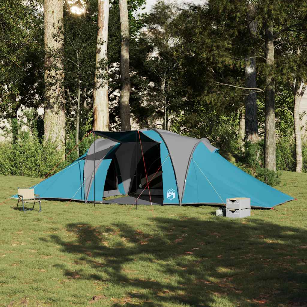 Vidaxl Dome Tent Blue impermeable de 6 personas