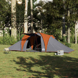 Vidaxl Dome Tent de 6 personas impermeables grises y naranja