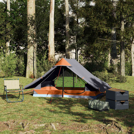 Vidaxl tent 2-persoons waterdicht grijs