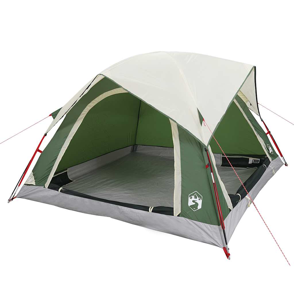 Vidaxl Tent à 4 personnes étanche verte