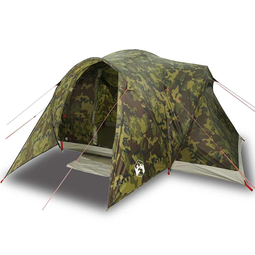 Vidaxl dome tente 6 personnes camouflage imperméable