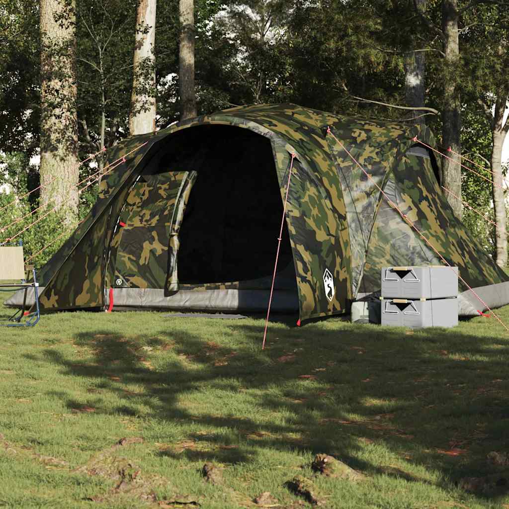 Vidaxl Dome Tenda 6 persone Mimetizzaggio impermeabile